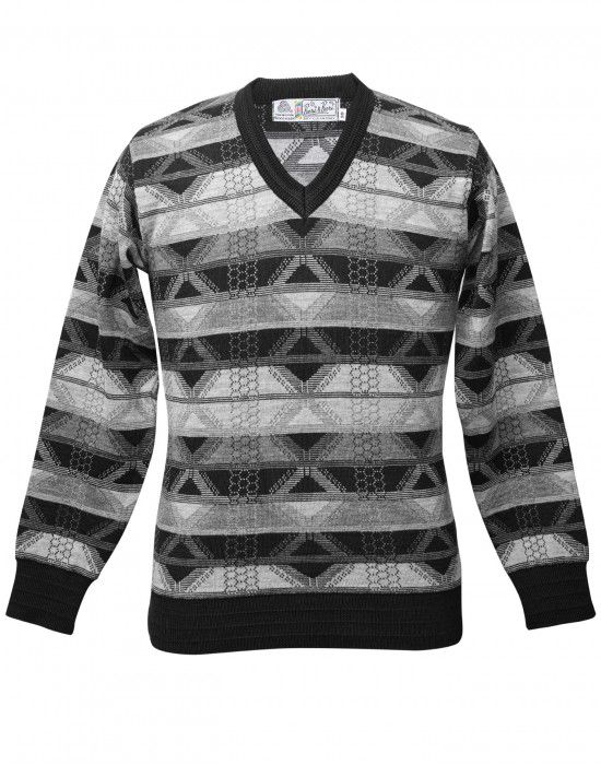Men pure wool sweater designer grey